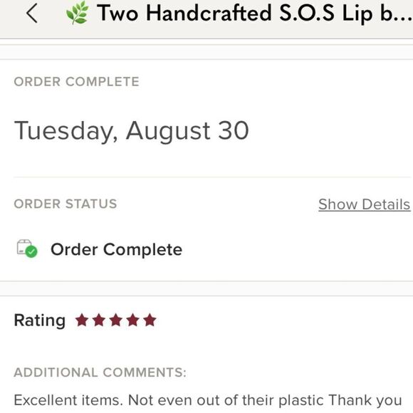 🌿Two Handcrafted Vanilla Mint S.O.S Lip butter sticks - Picture 3 of 7